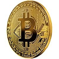 Wepeel - Moneda física de Bitcoin bañada en Oro auténtico de 24K. Incluye Estuche Protector y Pegatina de BTC. Pieza de…